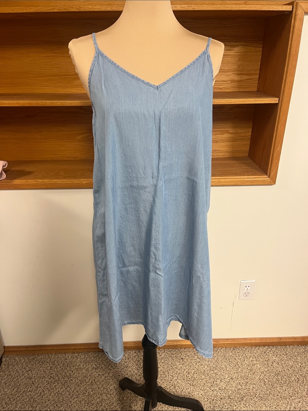 SO Light Blue Spaghetti Strap Slip Dress